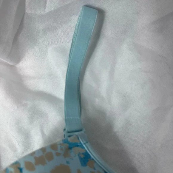 Leonisa aqua green bra with cream print size 34B - Picture 5 of 11